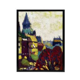 "Artery8 St Germain des pres Paris Henry Lyman Sayen Framed Canvas Wall Art - Size: W12"" x H16""" - thumbnail 1