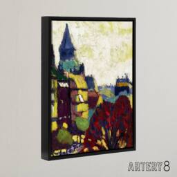 "Artery8 St Germain des pres Paris Henry Lyman Sayen Framed Canvas Wall Art - Size: W12"" x H16""" - thumbnail 2