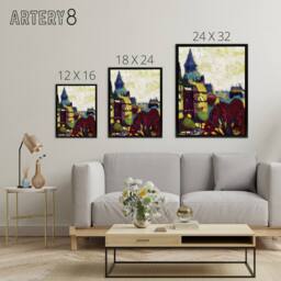 "Artery8 St Germain des pres Paris Henry Lyman Sayen Framed Canvas Wall Art - Size: W12"" x H16""" - thumbnail 4