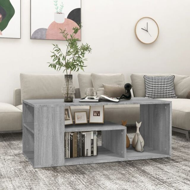 Berkfield Home Coffee Table Grey Sonoma 100x50x40 cm Engineered Wood - Size: 100 x 50 x 40 cm - image 1