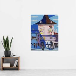"Artery8 Bern with Belltower Ernst Ludwig Kirchner Wall Art Poster Print - Size: W18"" x H24""" - thumbnail 4