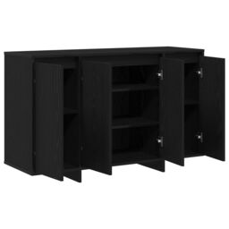 Berkfield Home Black Oak Sideboard Black oak Wood 120 x 41 x 75 cm - thumbnail 5