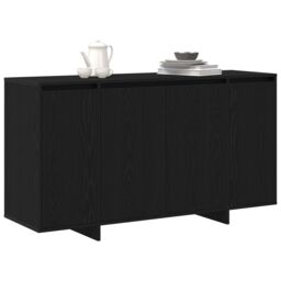 Berkfield Home Black Oak Sideboard Black oak Wood 120 x 41 x 75 cm - thumbnail 3