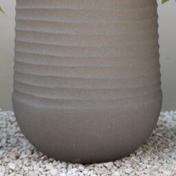 Primrose Mares Ridged Outdoor Water Feature with LED Lights 53cm in Grey - thumbnail 3