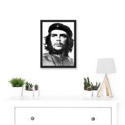 Artery8 Revolutionary Che Guevara Photo Iconic Korda Portrait A4 Artwork Framed Wall Art Print in Black - thumbnail 2