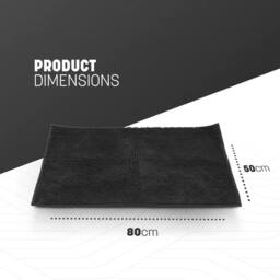 Keplin Non-Slip Microfibre Bath & Toilet Mat, Soft & Comfortable, 50x80cm in Grey - Size: 50 cm x 80 cm - thumbnail 2