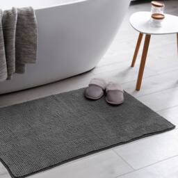 Keplin Non-Slip Microfibre Bath & Toilet Mat, Soft & Comfortable, 50x80cm in Grey - Size: 50 cm x 80 cm - thumbnail 7