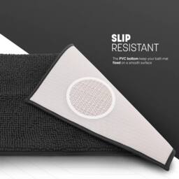 Keplin Non-Slip Microfibre Bath & Toilet Mat, Soft & Comfortable, 50x80cm in Grey - Size: 50 cm x 80 cm - thumbnail 5