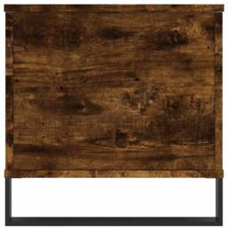 Berkfield Home Coffee Table Smoked Oak 90x44.5x45 cm Engineered Wood in Brown - thumbnail 7