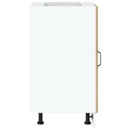 Berkfield Home Sink Base Cabinet Sonoma Oak Engineered Wood in Light Brown - thumbnail 6