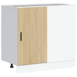Berkfield Home Sink Base Cabinet Sonoma Oak Engineered Wood in Light Brown - thumbnail 2