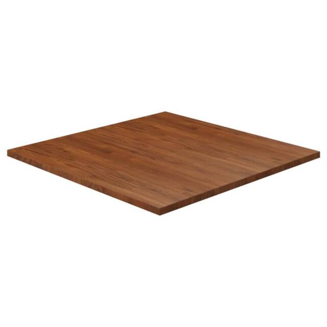 Berkfield Home Square Table Top Dark Brown 90x90x2.5cm Treated Solid Wood Oak - Size: 90x90x2.5 cm - image 1