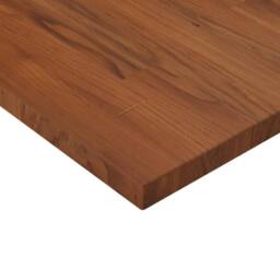Berkfield Home Square Table Top Dark Brown 90x90x2.5cm Treated Solid Wood Oak - Size: 90x90x2.5 cm - thumbnail 3