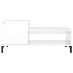 Berkfield Home Coffee Table High Gloss White 100x50x45 cm Engineered Wood - Size: 100 x 50 x 45 cm - thumbnail 5