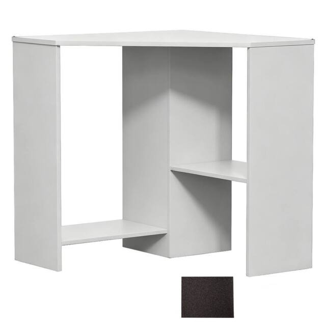 Ventryn Corner Computer Desk, Home Office Workstation for Laptop in White - image 1