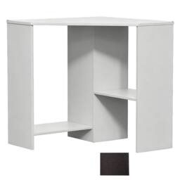 Ventryn Corner Computer Desk, Home Office Workstation for Laptop in White - thumbnail 1