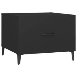 Berkfield Home Decorative Coffee Table with Metal Legs 2 pcs Black 50x50x40 cm - Size: 50 x 50 x 40 cm - thumbnail 6