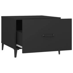 Berkfield Home Decorative Coffee Table with Metal Legs 2 pcs Black 50x50x40 cm - Size: 50 x 50 x 40 cm - thumbnail 9