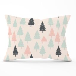 Warren Reed - Designer Christmas Tree Silhouette Pattern Cushions in Green - Size: 60 cm x 60 cm - thumbnail 1