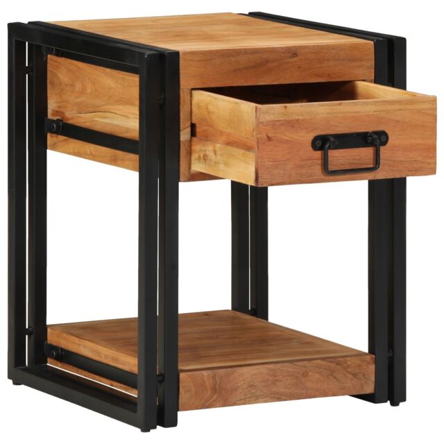 Berkfield Home Nightstands 2 pack 40x40x50 cm Solid Acacia Wood in Brown - Size: 40 x 40 x 50 cm - image 1