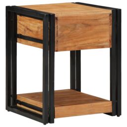 Berkfield Home Nightstands 2 pack 40x40x50 cm Solid Acacia Wood in Brown - Size: 40 x 40 x 50 cm - thumbnail 6