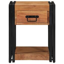 Berkfield Home Nightstands 2 pack 40x40x50 cm Solid Acacia Wood in Brown - Size: 40 x 40 x 50 cm - thumbnail 7