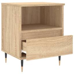 Berkfield Home Modern Bedside Cabinets 2 pcs Sonoma Oak 40x35x50 cm Engineered Wood in Light Brown - Size: 40 x 35 x 50 cm - thumbnail 6