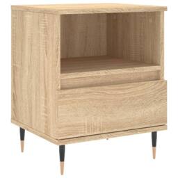 Berkfield Home Modern Bedside Cabinets 2 pcs Sonoma Oak 40x35x50 cm Engineered Wood in Light Brown - Size: 40 x 35 x 50 cm - thumbnail 5