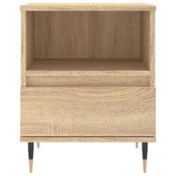 Berkfield Home Modern Bedside Cabinets 2 pcs Sonoma Oak 40x35x50 cm Engineered Wood in Light Brown - Size: 40 x 35 x 50 cm - thumbnail 7
