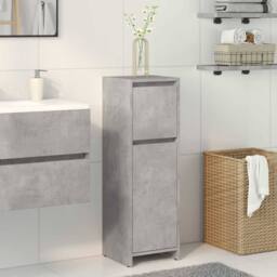 Berkfield Home Bathroom Cabinet Concrete Grey 30x30x95 cm Engineered Wood - Size: 30 x 30 x 95 cm - thumbnail 3