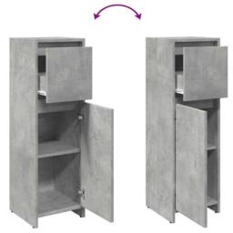 Berkfield Home Bathroom Cabinet Concrete Grey 30x30x95 cm Engineered Wood - Size: 30 x 30 x 95 cm - thumbnail 7