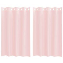 Berkfield Home Voile Curtains with Grommets 2 pcs Light Pink 140x175 cm - thumbnail 2