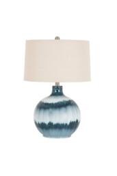 KDMD Ocean Shadows Linen Shade Table Lamp in Blue - thumbnail 2