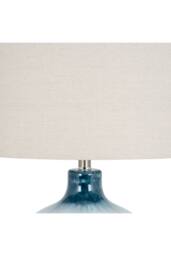 KDMD Ocean Shadows Linen Shade Table Lamp in Blue - thumbnail 3