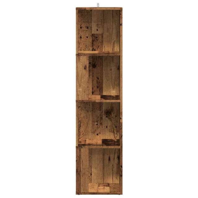 Berkfield Home Classic Corner Cabinet Old Wood 33x33x132 cm Engineered Wood in Brown - Size: 33 x 33 x 132 cm - image 1
