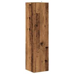 Berkfield Home Classic Corner Cabinet Old Wood 33x33x132 cm Engineered Wood in Brown - Size: 33 x 33 x 132 cm - thumbnail 5
