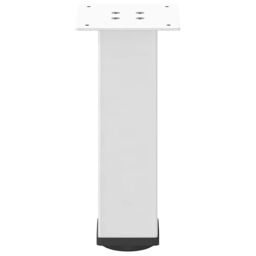 Berkfield Home Coffee Table Legs 4 pcs White 30-32 cm Steel - thumbnail 5