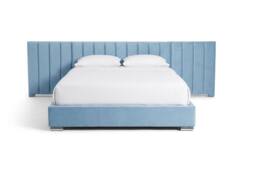 Stratus Interiors Raphael Extra Wide Headboard Bed - No Storage in Blue - Size: Small Double - thumbnail 2