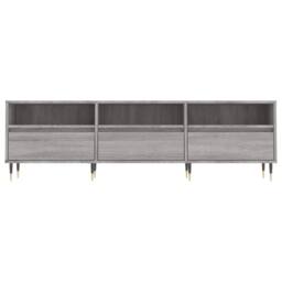 Berkfield Home TV Cabinet Grey Sonoma 150x30x44.5 cm Engineered Wood - thumbnail 5