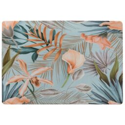 Benjamin Tate Design Pink Tropical Flowers Rug in Natural - Size: Large - thumbnail 1