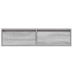 Berkfield Home TV Cabinet with LED Lights Grey Sonoma 100X35.5x25 cm - thumbnail 7