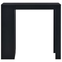 Berkfield Home Bar Table with Shelf Black 110x50x103 cm - Size: 110 x 50 x 103 cm - thumbnail 2