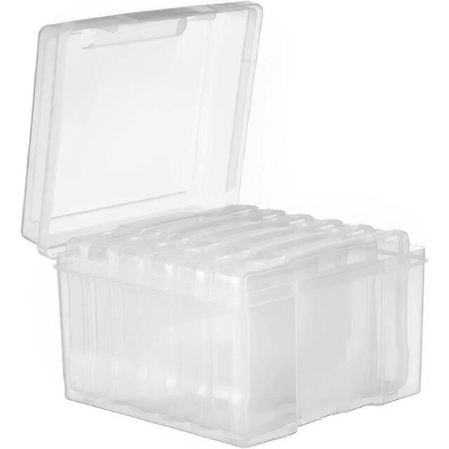 VOGREX Photo Storage Box Crafts Storage Clear Plastic Container - Size: Medium - image 1