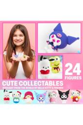 Hello Kitty Sanrio Collectable Figures Christmas Gift Set Pink 24 Pcs - thumbnail 3