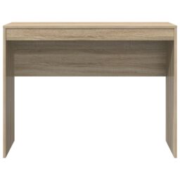 Berkfield Home Writing Desk Sonoma oak Engineered wood 100 x 40 x 76 cm Simple in Brown - thumbnail 4