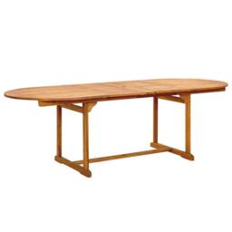 Berkfield Home 7 Piece Garden Dining Set Solid Wood Acacia & Textilene in Brown - thumbnail 3