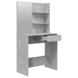 Berkfield Home Modern Dressing Table with Mirror Concrete Grey 74.5x40x141 cm - thumbnail 7