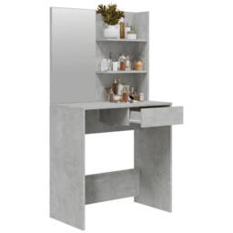Berkfield Home Modern Dressing Table with Mirror Concrete Grey 74.5x40x141 cm - thumbnail 5