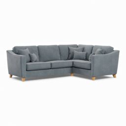 The Great Sofa Company Jackson Right Hand Facing Chenille Corner Sofa in Blue - Size: Medium - thumbnail 2
