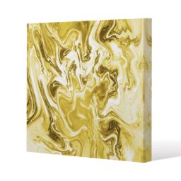 Benjamin Tate Design Golden Swirled Marble (Canvas Print) / 61 x 61 x 4cm in Natural - Size: 61 x 61 x 4 cm - thumbnail 1